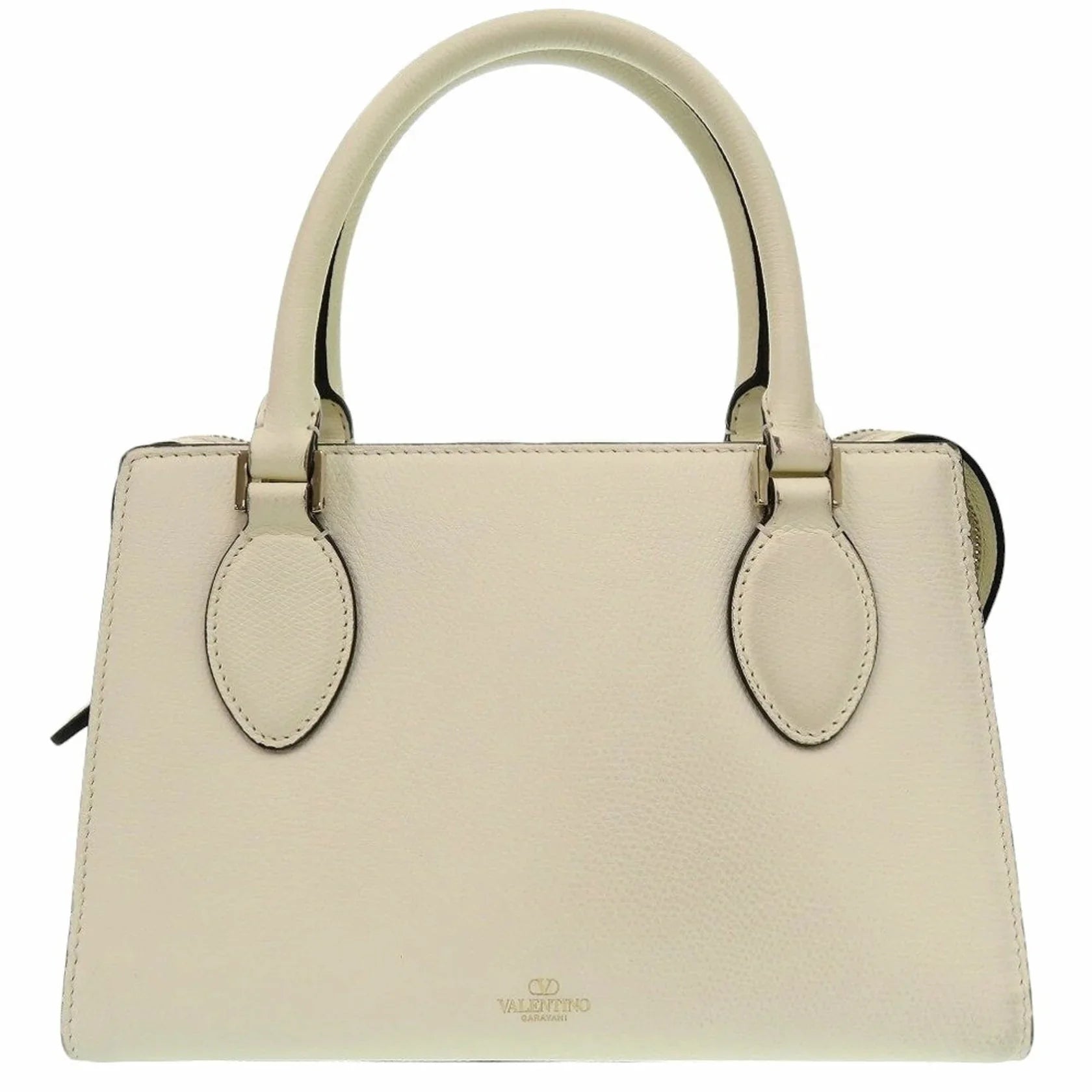 Borsa a mano Valentino Garavani V-Sling in pelle avorio 0250Valentino