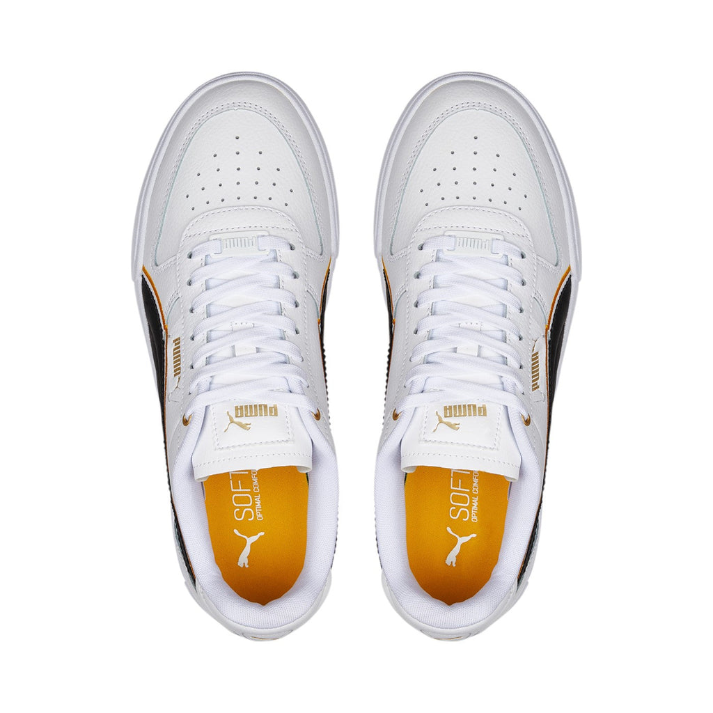 Puma scarpa sneakers da uomo Caven Dime FC 386380 01 bianco-nero-oro
