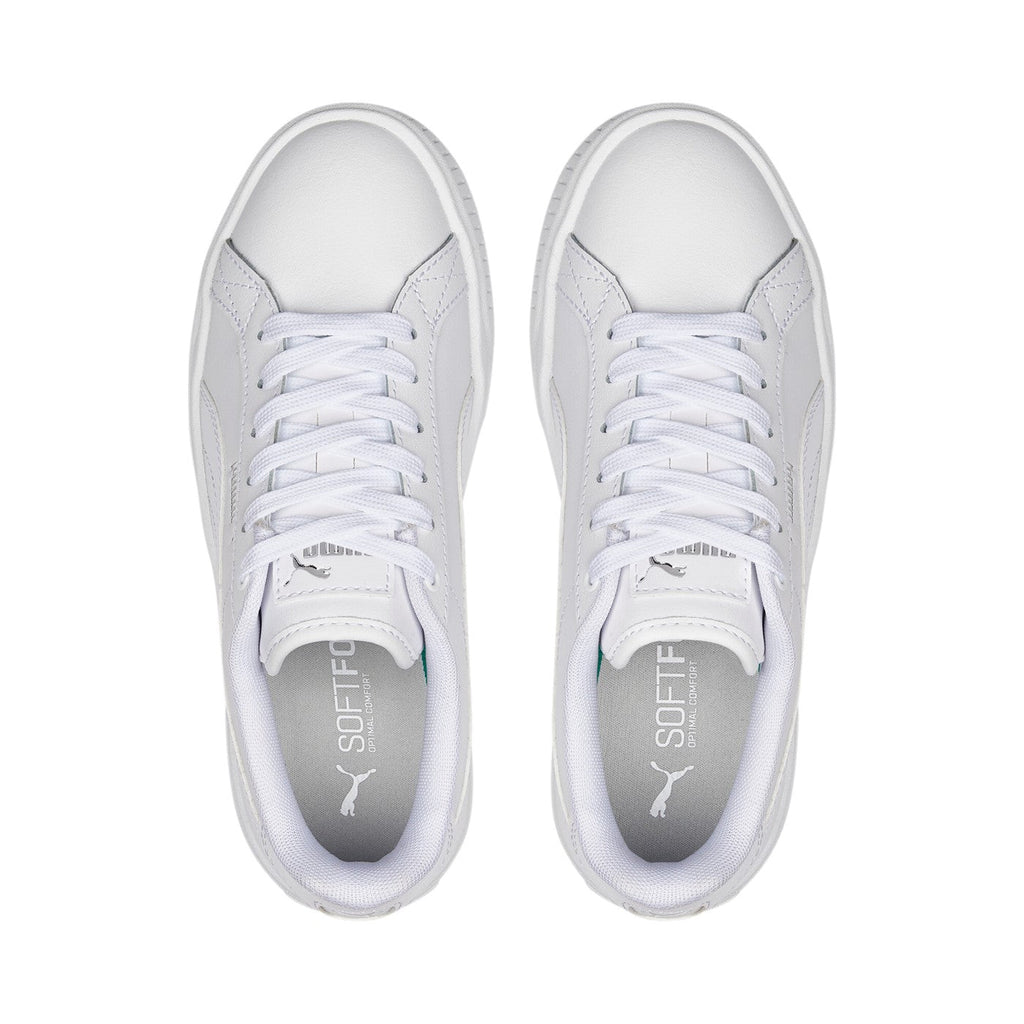 Puma scarpa sneakers da ragazza con zeppa Karmen 387374 01 bianco