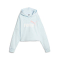 Puma Felpa corta con cappuccio da ragazza con stampa logo 671134 69 celeste