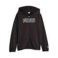 Puma felpa sportiva da ragazzo con cappuccio e cerniera intera Activ Sport 676291-01 nero