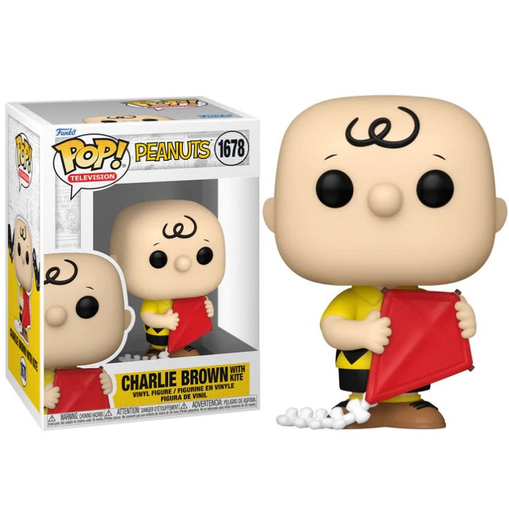 Funko Pop ! Television - Peanuts (1678) Charlie Brown W/Kite Vinyl Figure 9Cm