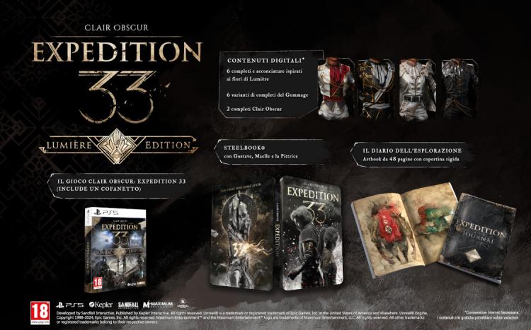 Clair Obscur Expedition 33 Lumière Edition Ps5 Gioco Pal Ita + Steelbook Limited