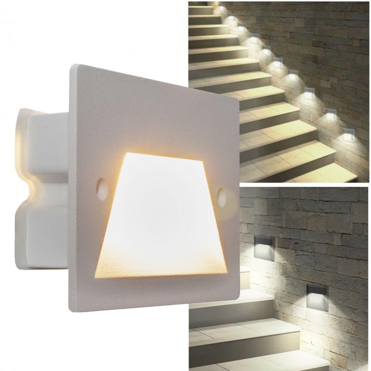 Faretto Segnapassi Ip65 Led 3W Incasso Scatola 503 X Scale Giardino 3000K/Bianco