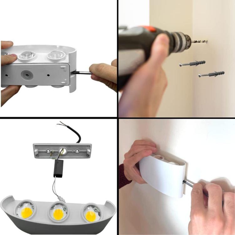 APPLIQUE PARETE LED NERO 18W LUCE FREDDA 6500K INT/ESTERNO UP&DOWN IMPERMEABILE
