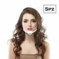 5PZ PARASCHIZZI VISO BOCCA E NASO VISIERA TRASPARENTE PER RISTORATORE ANTISPUTO