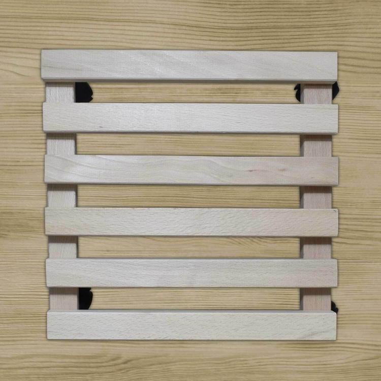 Sottovaso In Legno Naturale Con Ruote Pedana Bancale Carrello Quadrato Fioriera