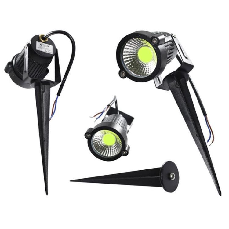 Faretto Led 5W Da Esterno Con Picchetto Giardino Staffa Parete Proiettore 3000K