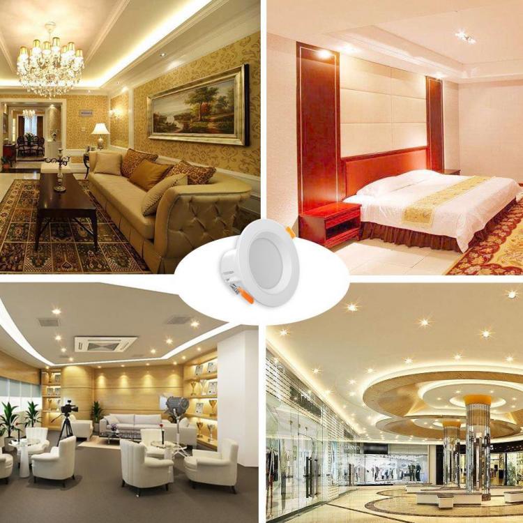 Faretto Incasso Led 5W 3In1 Luce Bianca Fredda Naturale Calda Cob Soffitto Molla