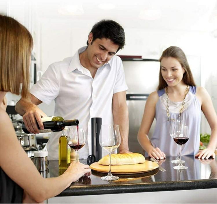 Set Apribottiglie Elettrico Automatico Cavatappi Versatore Apri Bottiglie Vino