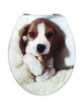 Copriwater Universale Con Stampa Legno Mdf Resistente Acciaio Wc Bagno BEAGLE
