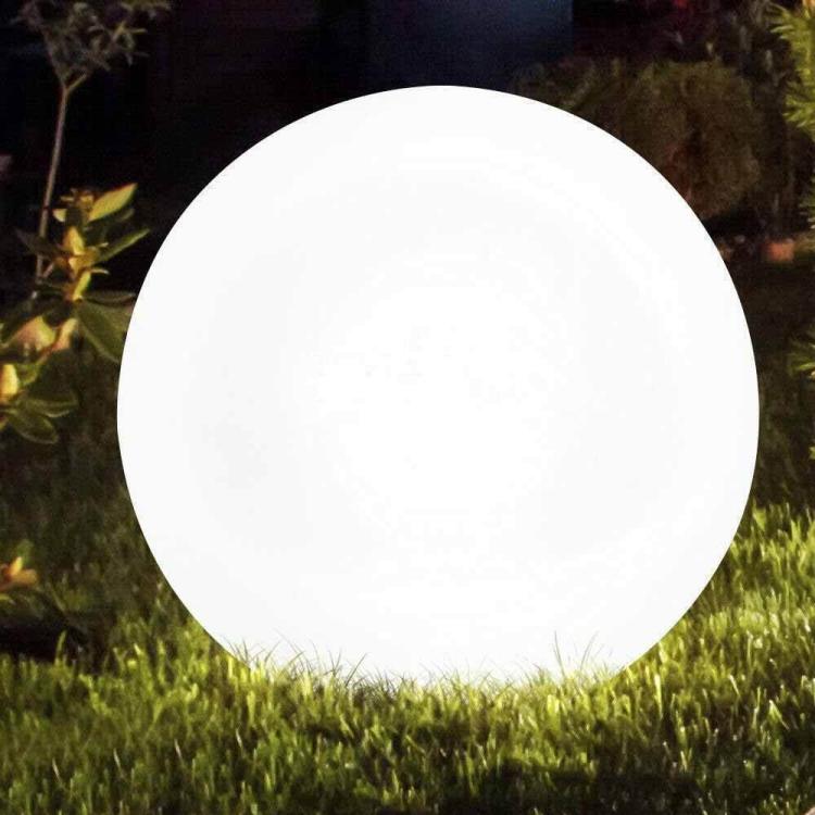 Lampada Sfera Da Giardino Ø 40Cm Luce Esterno Palla Terra E27 Bianco + Picchetti Illuminazione Sentiero Faro Arredamento Feste