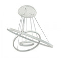 Lampadario Cerchi Soffitto Led A Sospensione Regolabile 48W 6500K/Bianco Freddo