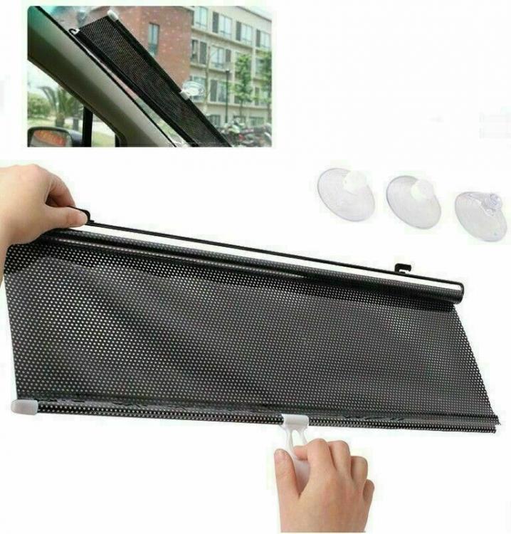 Tenda Tendina Parasole A Rullo Parabrezza Per Auto Protezione Uv Camper 58X125Cm