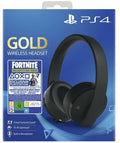 CUFFIE GOLD WIRELESS SONY PLAYSTATION 4 2.0 STEREO GIOCO + FORTNITE VCH 2019 PS4