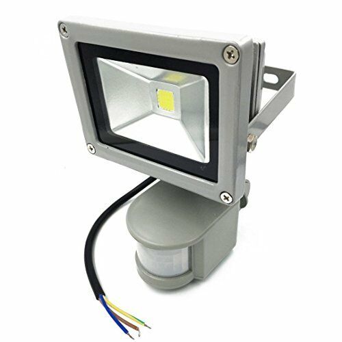 Faro Led 20W Da Esterno Faretto Con Sensore Movimento E Crepuscolare Luce Fredda