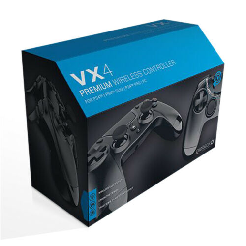 Gioteck Wireless Controller Vx4 Nero Ps4 Dualshock Play Station 4 Pad Senza Filo