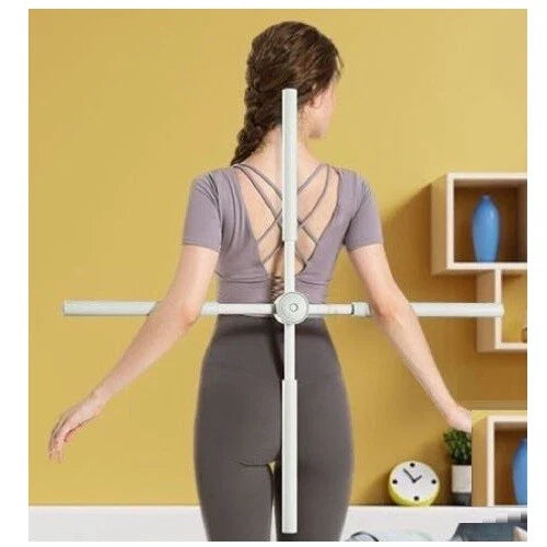 Bastone Correttore Posturale Yoga Stick Attrezzo Postura Colonna Fascia Schiena Grigio
