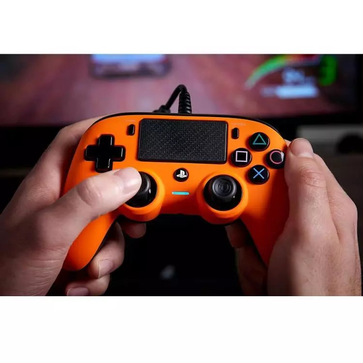 Nacon Controller Wired Pad Playstation 4 Ps4/Pc Joypad Cablato Usb Rosso (Red)