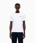 EA7 Empori Armani T-shirt da uomo Core Identity in cotone Pima 8NPT25 PJVPZ 1100 bianco