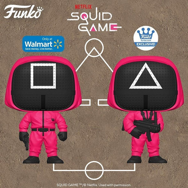 Funko Pop Movies Squid Game Masked Worker Quadrato Netflix Vinyl Figure Games
