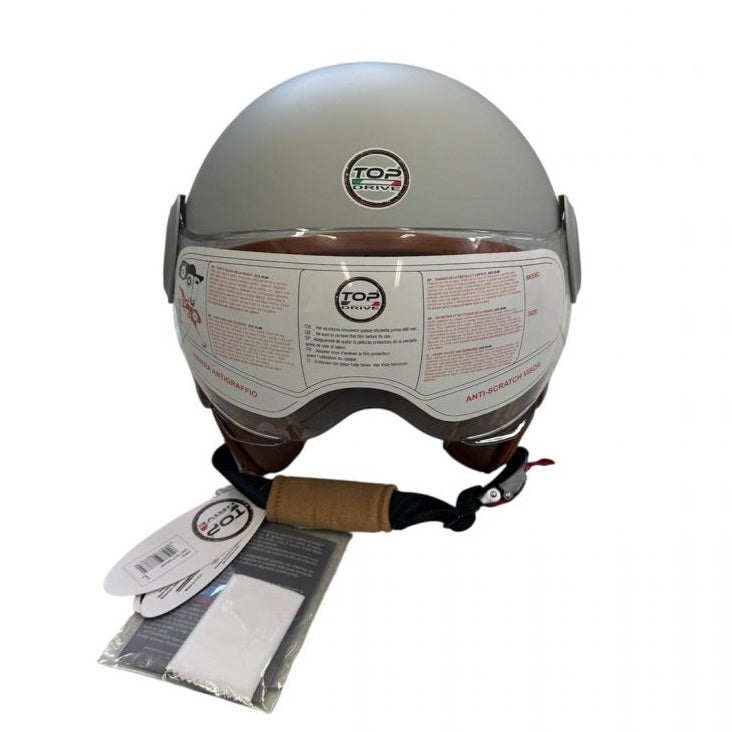 CASCO JET SIRIO MATT MOTO SCOOTER OMOLOGATO ECE VISIERA REMOVIBILE (GRIGIO tg.M)