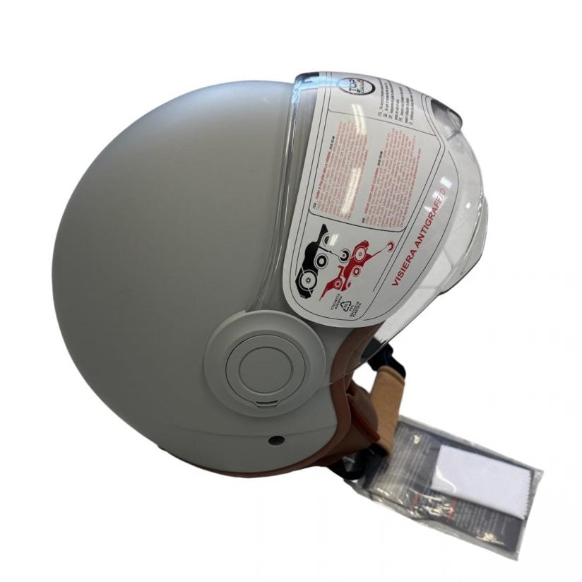CASCO JET SIRIO MATT MOTO SCOOTER OMOLOGATO ECE VISIERA REMOVIBILE (GRIGIO tg.L)
