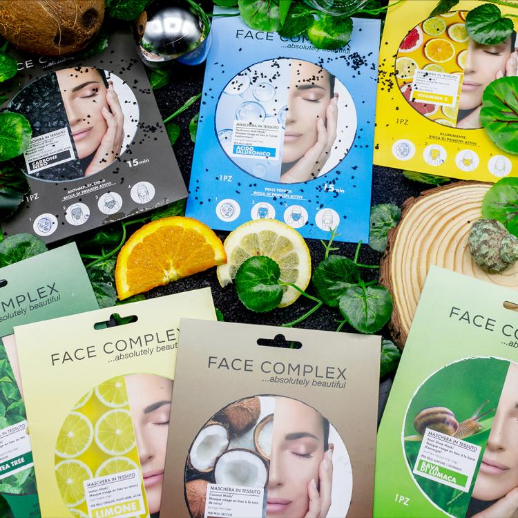 Face Complex Maschera In Tessuto Viso Pelli Grasse Idratante Anti Acne |Tea Tree