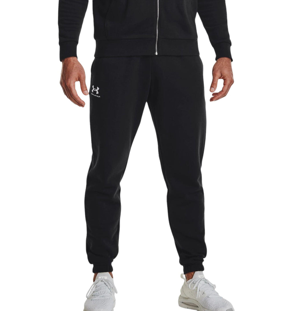 Pantaloni Jogger Essential Fleece Uomo Black/White