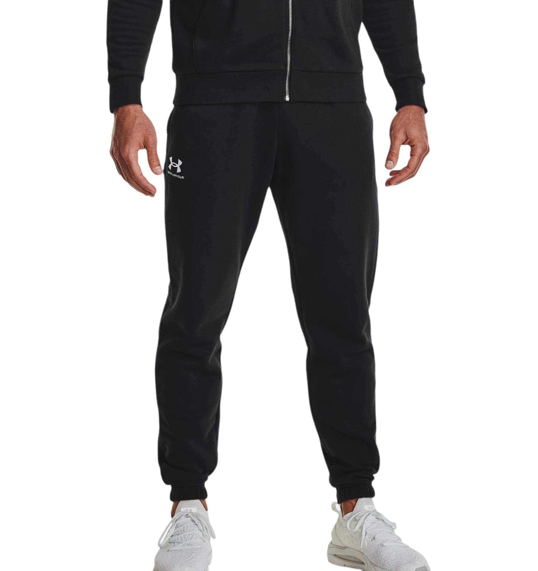 Pantaloni Jogger Essential Fleece Uomo Black/White