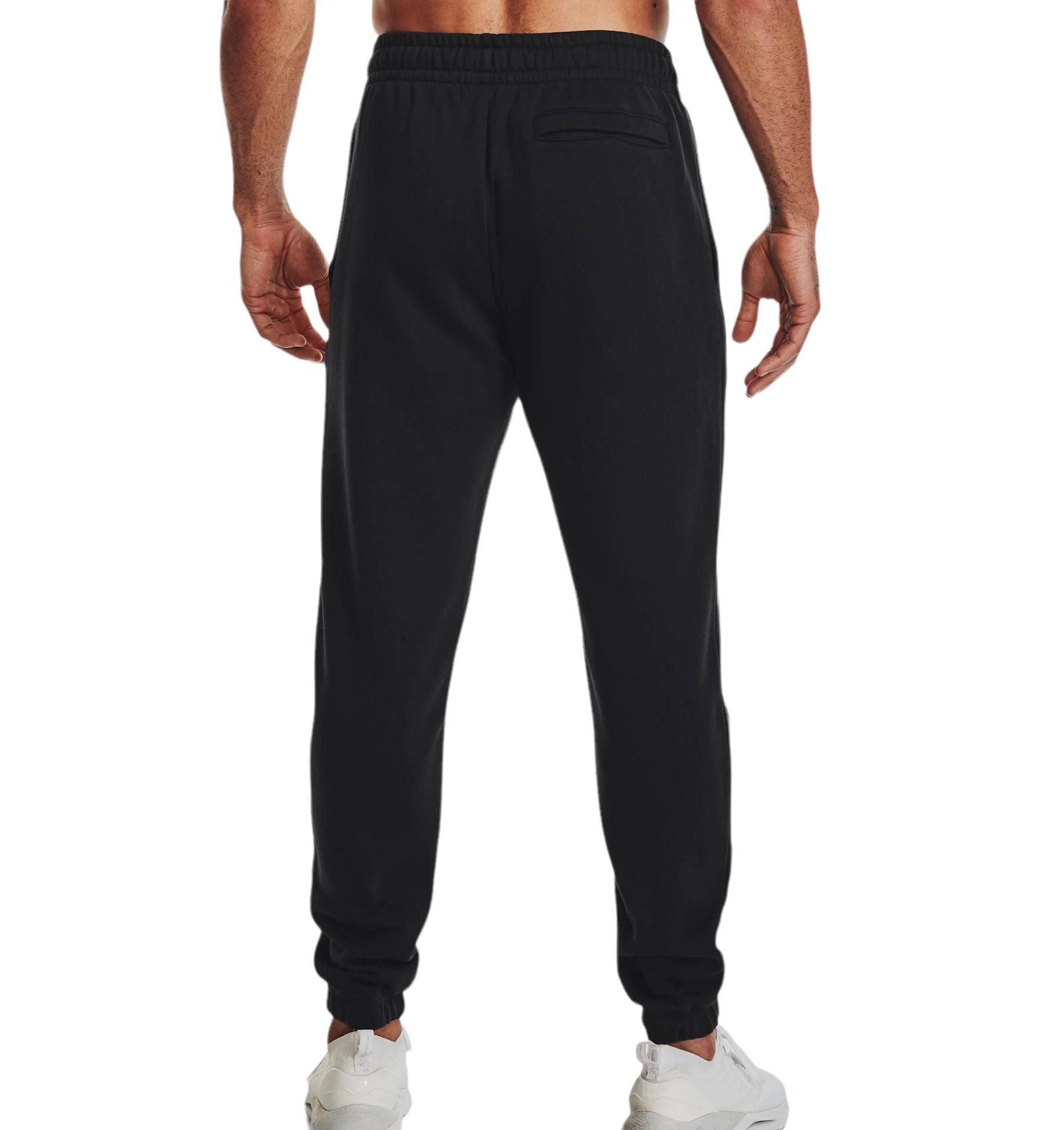 Pantaloni Jogger Essential Fleece Uomo Black/White