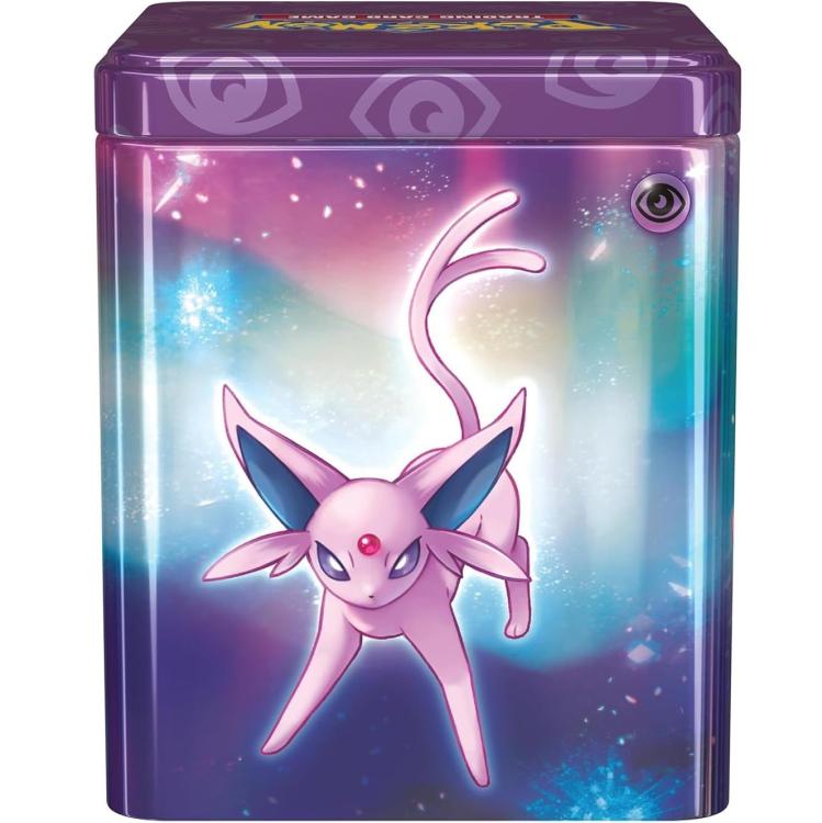 Pokemon Stacking Tin 2024 Tcg Gcc Scatola Impilabile Metallo Gioco Card Viola It